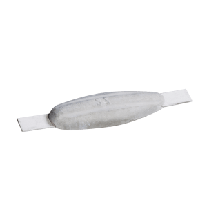 Oval Zinc Hull Anode with Single Strap