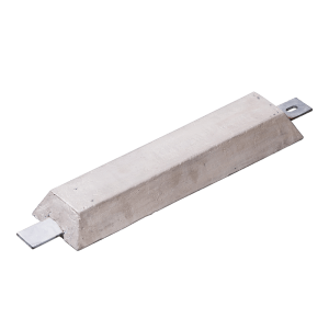 Trapezoidal Magnesium Hull Anode with Straight Strap